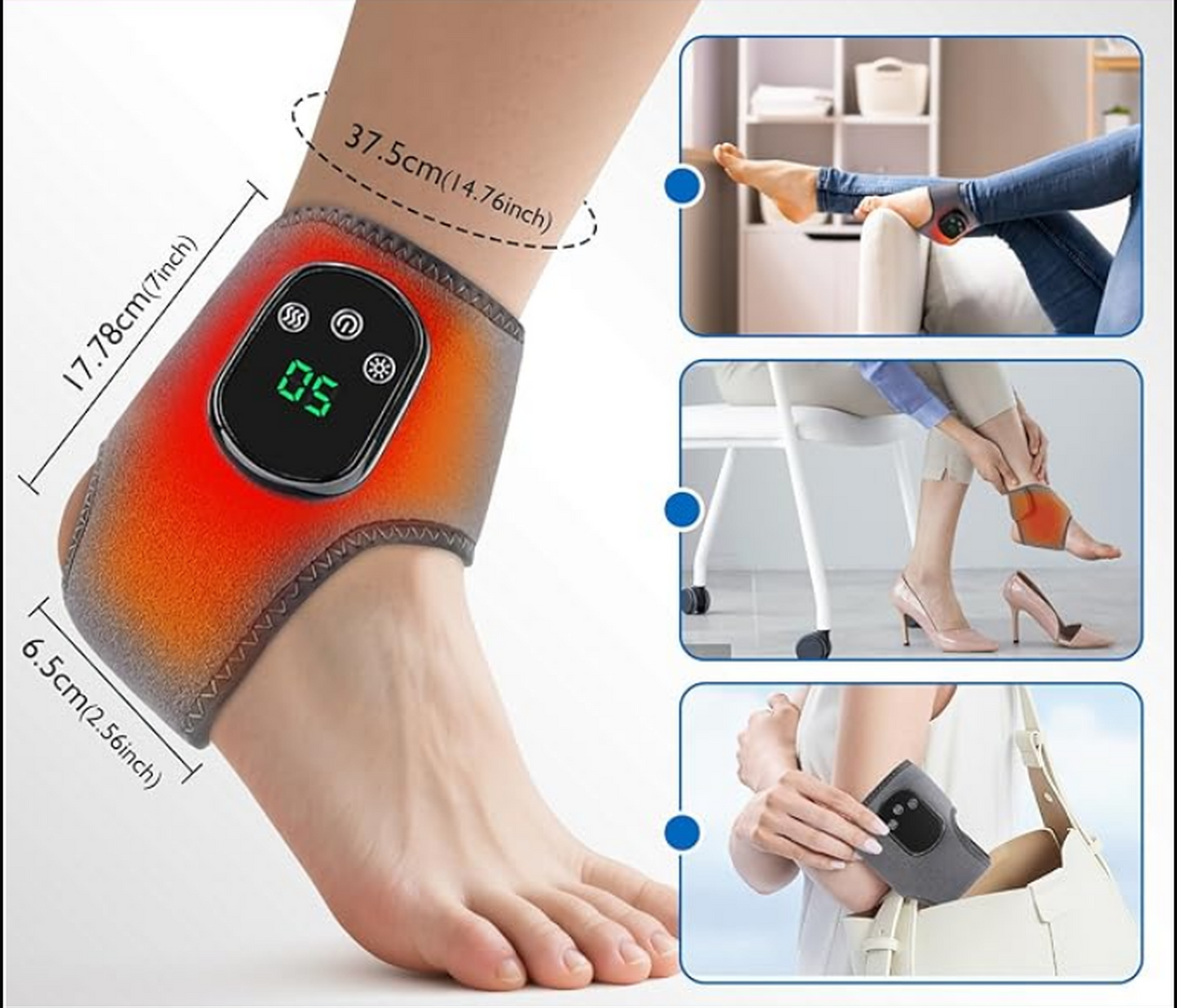 Masseur chauffant pieds & chevilles